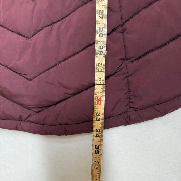 Bernardo Down Jacket Women’s Medium Burgundy Puffer Quilted Packable Lightweight - Picture 6 of 8